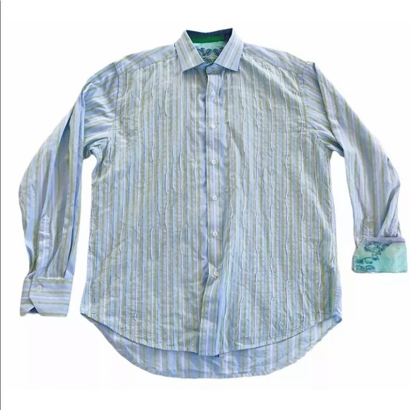 Robert Graham Textured Striped Dress Shirt Cuffs - Picture 12 of 12